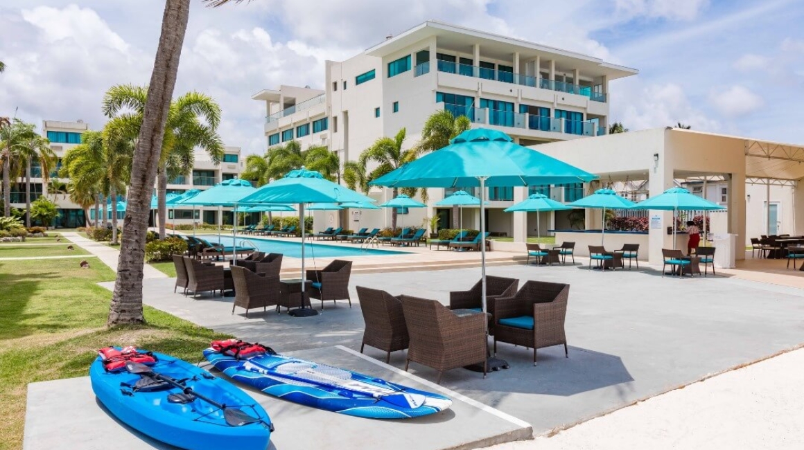 The Sands sun deck and beach bar