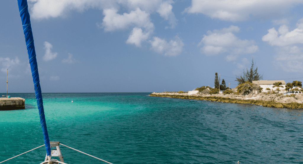 Leaving Barbados harbour