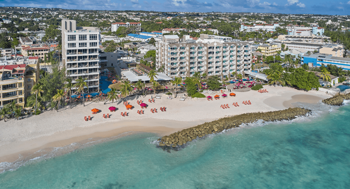 Beach front apartments at O2 Beach Club and Spa