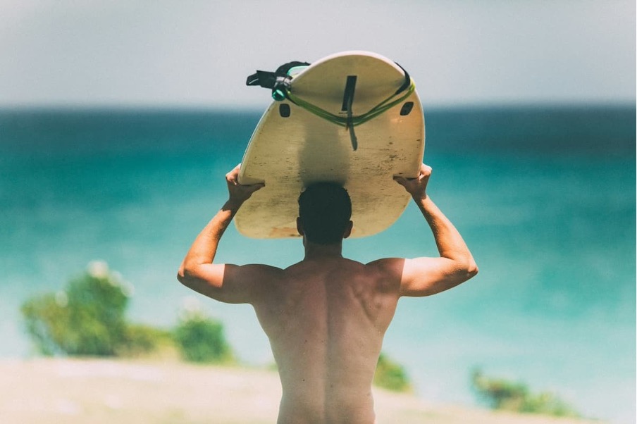 Surfer in Barbados