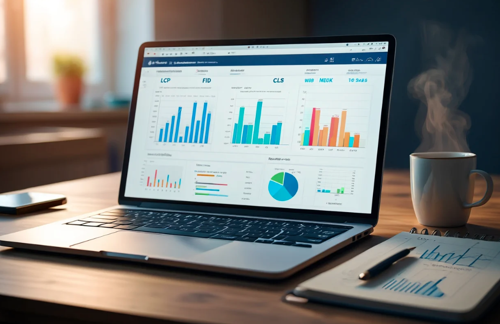 image of core web vitals on a laptop